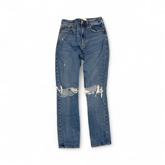 Abercrombie & Fitch High Rise Blue Jeans SIZE 25 - Picture 1 of 6